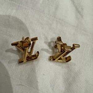 Louis Vuitton Gold Monogram Earrings